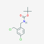TERT-BUTYL 4-CHLORO-2-(CHLOROMETHYL)BENZYLCARBAMATE结构式