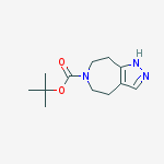 4,5,7,8-TETRAHYDRO-PYRAZOLO[3,4-D]AZEPINE-6(2H)-CARBOXYLIC ACID, TERT-BUTYL ESTER结构式