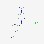 Structure of Pyridinium, 4-(dimethylamino)-1-(2-ethylhexyl)-, chloride