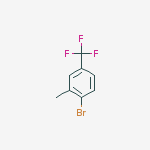 Structure of 1-Bromo-2-methyl-4-(trifluoromethyl)benzene, 2-bromo-5-trifluoromethyltoluene