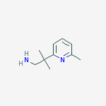 2-Methyl-2-(6-methylpyridin-2-yl)propan-1-amine结构式