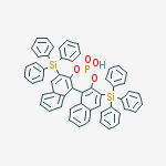 (S)-3,3'-双(三苯甲硅烷基)-1,1'-联萘-2,2'-二酚磷酸酯结构式