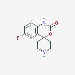 6-氟螺[4H-3,1-苯并恶嗪-4,4-哌啶]-2(1H)-酮结构式