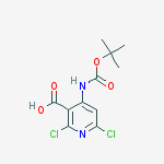 Structure of 3-Pyridinecarboxylic acid,2,6-dichloro-4-[[(1,1-dimethylethoxy)carbonyl]amino]-