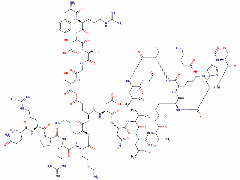 Structure of H-TYR-ARG-ASP-ALA-GLY-SER-GLN-ARG-PRO-ARG-LYS-LYS-GLU-ASP-ASN-VAL-LEU-VAL-GLU-SER-HIS-GLU-LYS-SER-LEU-GLY-OH