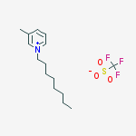 Structure of Pyridinium, 3-methyl-1-octyl-, 1,1,1-trifluoromethanesulfonate (1:1)