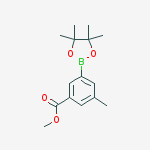 methyl 3-methyl-5-(4,4,5,5-tetramethyl-1,3,2-dioxaborolan-2-yl)benzoate结构式