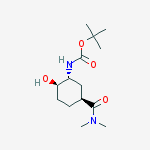 Tert-butyl [(1R,2R,5S)-5-(dimethylcarbamoyl)-2-hydroxycyclohexyl] carbamate结构式