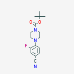 Structure of 4-(4-Cyano-2-fluorophenyl)piperazine-1-carboxylic acid tert-butyl ester