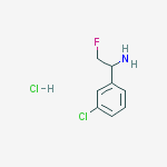 Structure of 1-(3-chlorophenyl)-2-fluoroethanamine;hydrochloride