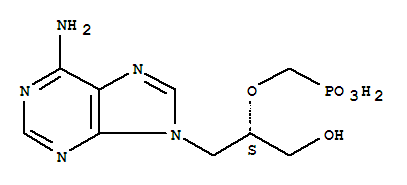 (S)-9-(3-Hydroxy-2-phosphonomethoxypropyl)adenine结构式