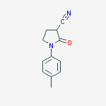 Structure of 1-(4-methylphenyl)-2-oxopyrrolidine-3-carbonitrile