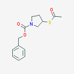 1-CBZ-3-ACETYLSULFANYL-PYRROLIDINE结构式