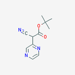 tert-butyl 2-cyano-2-(pyrazin-2-yl)acetate结构式
