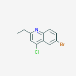 6-BROMO-4-CHLORO-2-ETHYLQUINOLINE 的化学结构式