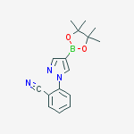 Structure of 2-((4-(4,4,5,5-tetramethyl-1,3,2-dioxaborolan-2-yl)-1H-pyrazol-1-yl)methyl)benzonitrile