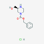 (3S)-3-(hydroxymethyl)-1-Piperazinecarboxylic acid phenylmethyl ester hydrochloride结构式
