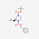 Structure of (R)-4-BOC-1-CBZ-2-HYDROXYMETHYLPIPERAZINE