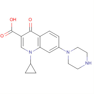 Structure of 3-Quinolinecarboxylic acid,1-cyclopropyl-1,4-dihydro-4-oxo-7-(1-piperazinyl)-