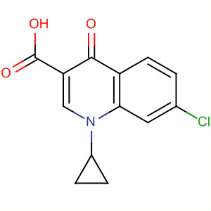 Structure of 3-Quinolinecarboxylic acid, 7-chloro-1-cyclopropyl-1,4-dihydro-4-oxo-