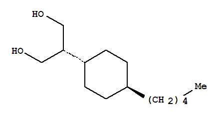 2-(TRANS-4-PENTYLCYCLOHEXYL)PROPANE-1,3-DIOL结构式