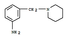 3-(哌啶-1-甲基)苯胺结构式