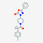 3-(1-{[1-(4-methylphenyl)cyclopropyl]carbonyl}-4-piperidinyl)-5-p Henyl-1,3,4-oxadiazol-2(3h)-one结构式