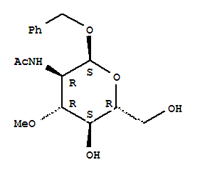 PhenylMethyl 2-(AcetylaMino)-2-deoxy-3-O-Methyl-α-D-glucopyranoside结构式