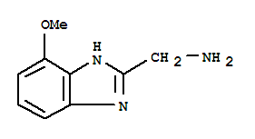 Structure of 1H-Benzimidazole-2-methanamine,7-methoxy-