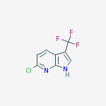Structure of 1H-Pyrrolo[2,3-b]pyridine, 6-chloro-3-(trifluoromethyl)-