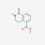 methyl 1-oxo-3,4-dihydro-2H-isoquinoline-5-carboxylate结构式