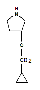 Pyrrolidine, 3-(cyclopropylmethoxy)-结构式