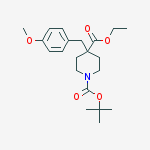 Structure of ETHYL N-BOC-4-(4-METHOXYBENZYL)PIPERIDINE-4-CARBOXYLATE