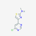 4-(6-Chloropyrimidin-4-yl)-N-methylthiazol-2-amine结构式