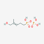 P'-?[(3E)-?5-?hydroxy-?4-?methyl-?3-?penten-?1-?yl]-?isohypophosphoric acid,? triammonium salt结构式