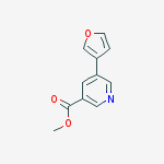 methyl 5-(furan-3-yl)pyridine-3-carboxylate结构式