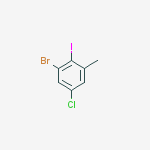 Structure of 3-BROMO-5-CHLORO-2-IODOTOLUENE