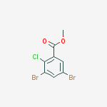 Structure of methyl 3,5-dibromo-2-chlorobenzoate