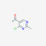 Chemical structure of 4-chloro-2-methylpyrimidine-5-carbaldehyde