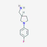 Structure of 1-[1-(4-FLUOROPHENYL)PYRROLIDIN-3-YL]METHANAMINE 95%