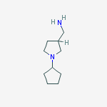 1-(1-CYCLOPENTYLPYRROLIDIN-3-YL)METHANAMINE 95%结构式