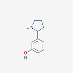 3-(Pyrrolidin-2-yl)phenol结构式