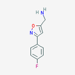 Structure of 1-[3-(4-FLUOROPHENYL)ISOXAZOL-5-YL]METHANAMINE 95%
