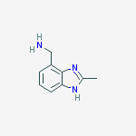 Structure of 1H-Benzimidazole-7-methanamine,  2-methyl-