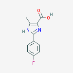 Structure of 2-(4-FLUOROPHENYL)-5-METHYL-3H-IMIDAZOLE-4-CARBOXYLIC ACID