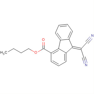 Structure of 9H-Fluorene-4-carboxylic acid, 9-(dicyanomethylene)-, butyl ester