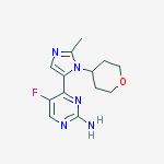 Structure of 5-Fluoro-4-[2-methyl-1-(tetrahydro-2H-pyran-4-yl)-1H-imidazol-5-y l]-2-pyrimidinamine