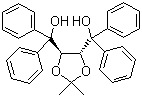 (4R,5R)-2,2-二甲基-a,a,a,a-四苯基-1,3-二氧戊环-4,5-二甲醇结构式