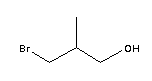 Structure of (R)-(-)-3-BROMO-2-METHYL-1-PROPANOL