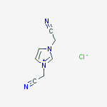 Structure of 2-[3-(cyanomethyl)imidazol-3-ium-1-yl]acetonitrile;chloride